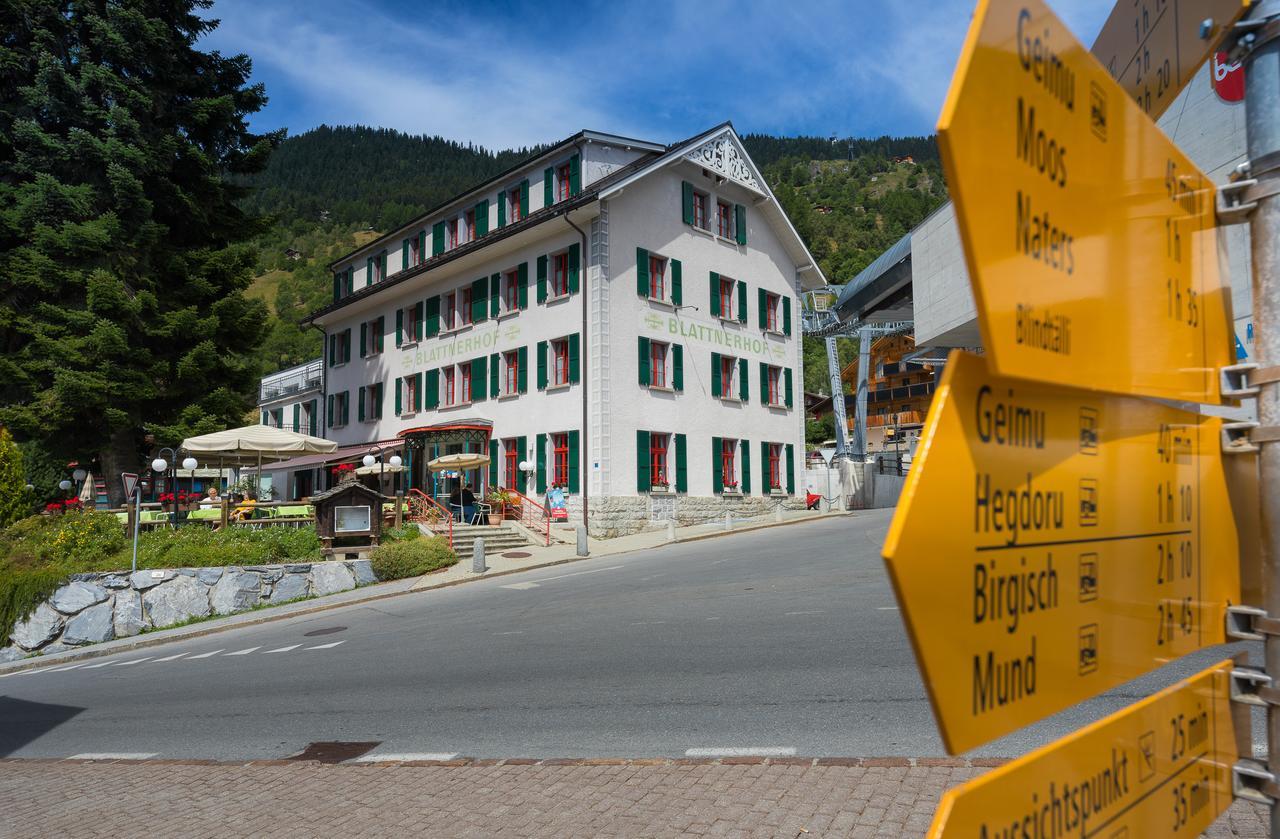 Hotel Blattnerhof Blatten bei Naters Exteriör bild
